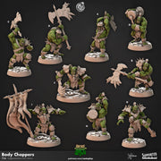 Orc Barbarian Miniature - resin tabletop miniature front view