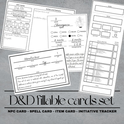 Fillable Cards Set