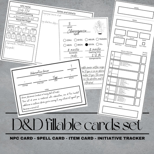 Fillable Cards Set