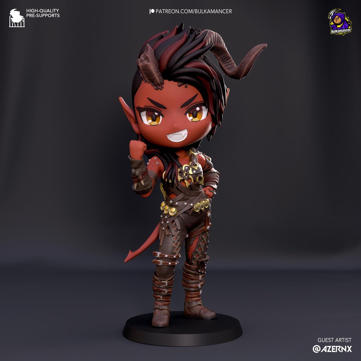 Karlach Chibi Resin Miniature Figurine Game Character Baldur's Gate 3  Gift for Him Her Birthday Gift Anime