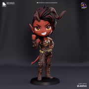 Karlach Chibi Figure - Baldur’s Gate 3 - resin tabletop miniature front view