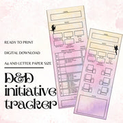 Fillable Initiative Tracker Cards - digital download preview