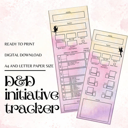 Fillable Initiative Tracker Cards