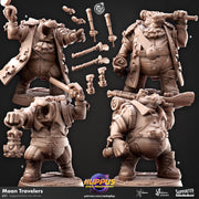 Giff Pirate Fighter Miniature - resin tabletop miniature front view