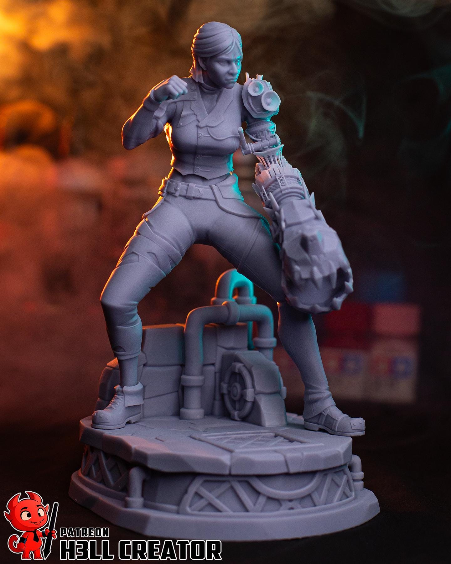 Sevika Resin Miniature Figurine I Game Character I League of Legends Arcane I Gift for Him Her I Birthday Gift I Anime