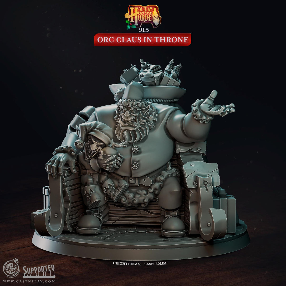 Orc Miniature - resin tabletop miniature front view