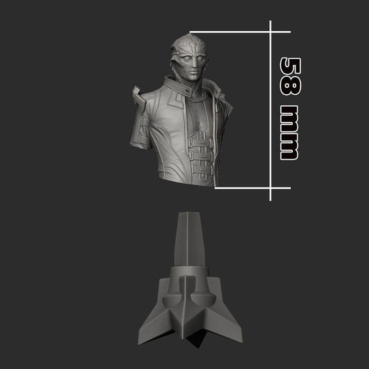 Thane Krios Bust - Mass Effect - Alternate view 2