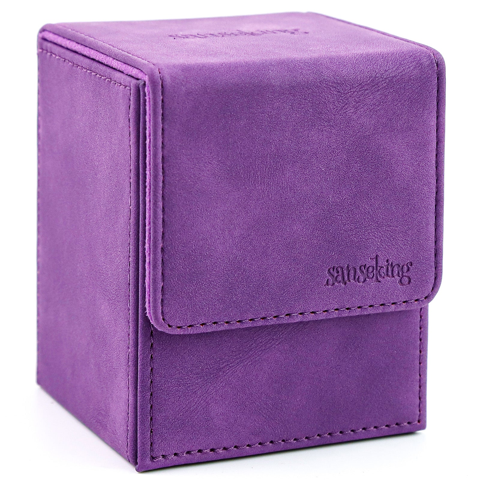 Sanseking Vertical PU Leather Deck Box 100+ - Purple - official Sanseking product image