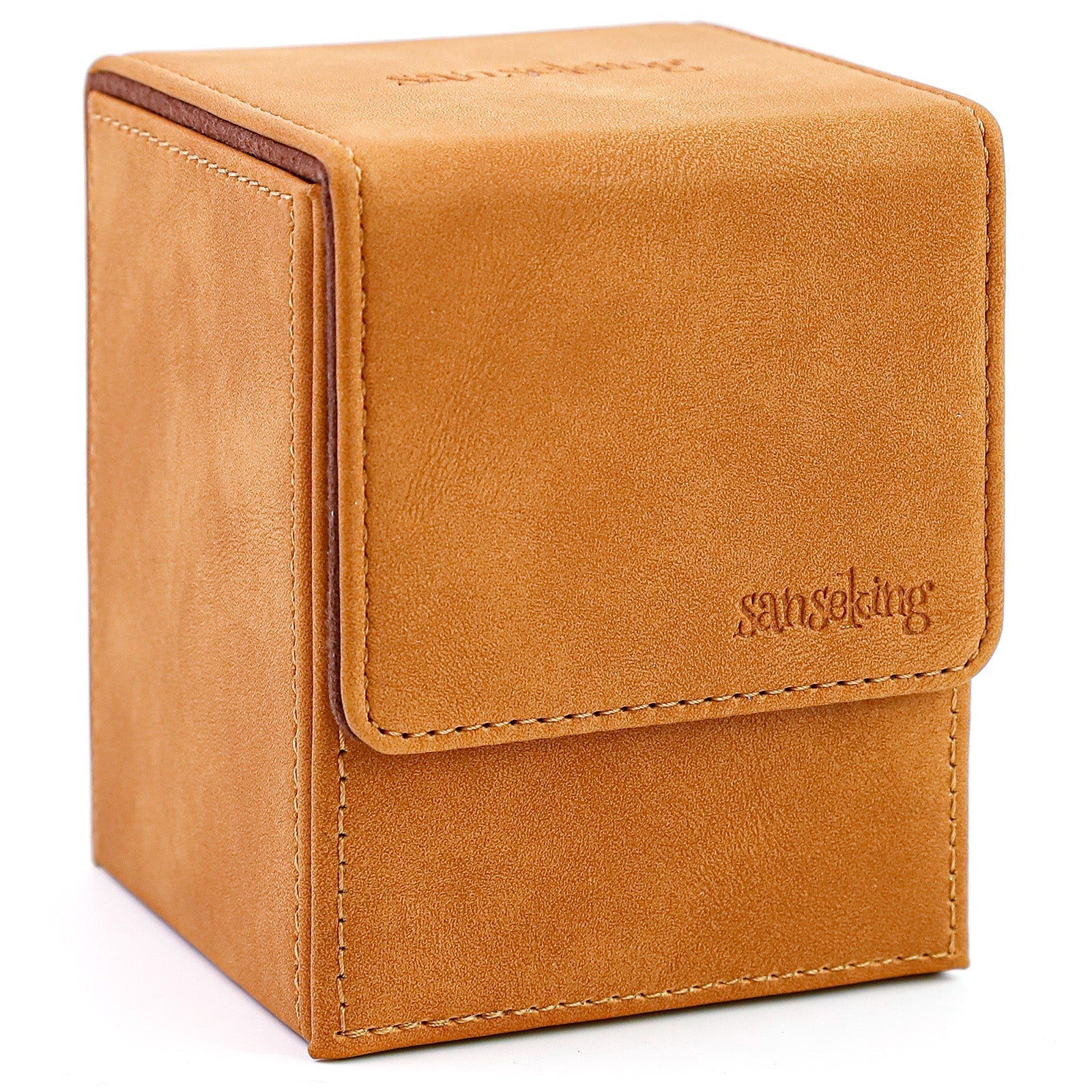 Sanseking Vertical PU Leather Deck Box 100+ - Brown - official Sanseking product image