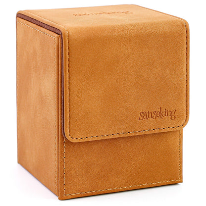 Sanseking Vertical PU Leather Deck Box 100+ - Brown - official Sanseking product image