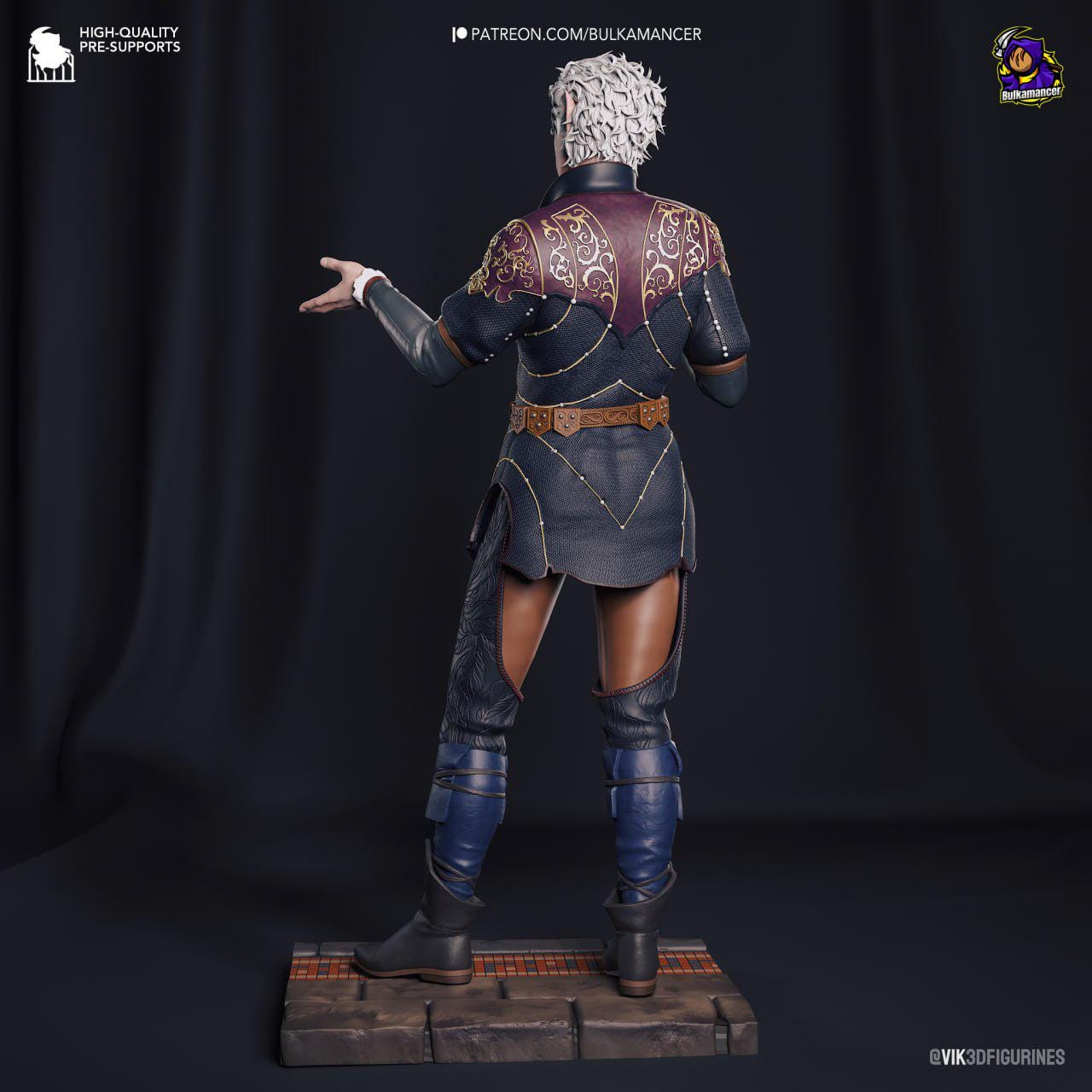 Astarion Resin Miniature Figurine Game Character Badurs Gate 3 Gift for Him Her Birthday Gift Anime