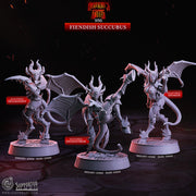 Succubus Demon Miniature - resin tabletop miniature front view