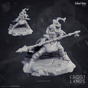 Human Rogue & Fighter Miniature - resin tabletop miniature front view