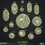 Mire Volktoads Bases Set - resin tabletop miniature front view