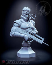Solid Snake Metal Gear Solid Bust - resin tabletop miniature front view