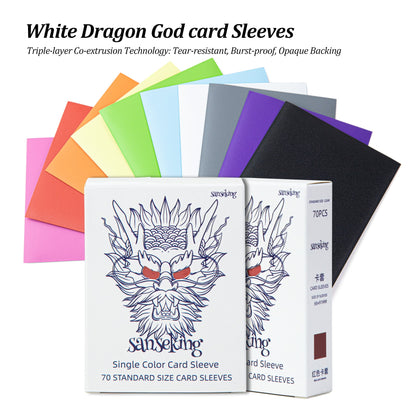 Sanseking White Dragon Tournament Sleeves - Standard Size (70) - official Sanseking detail and feature view 3
