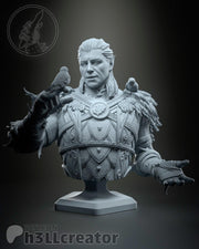 Halsin Bust - Baldur's Gate 3 - resin tabletop miniature front view