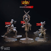 Female Monk Miniature - resin tabletop miniature front view