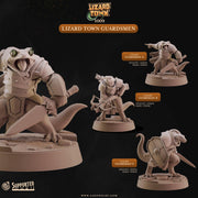 Lizardfolk Paladin Miniature - resin tabletop miniature front view