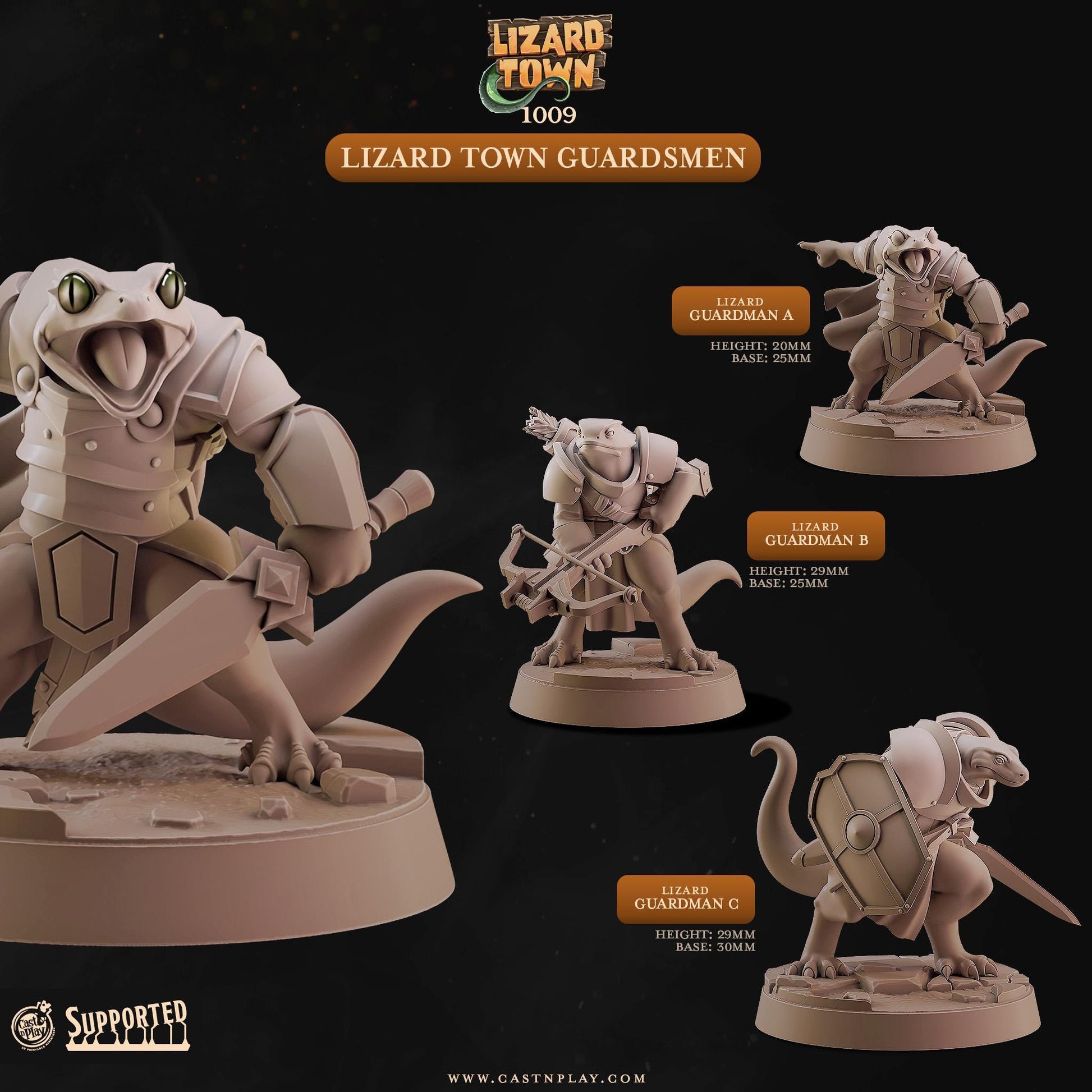 Lizardfolk Paladin Miniature