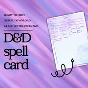 Spell Card - digital download preview