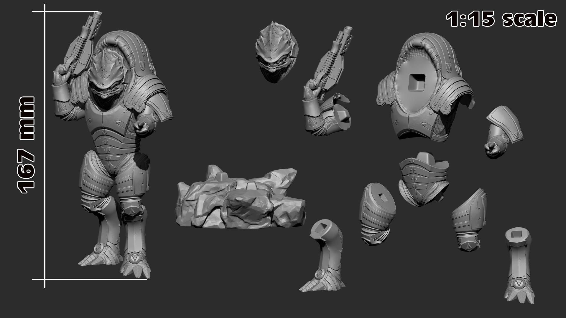 Wrex Figure - Mass Effect - Alternate view 5