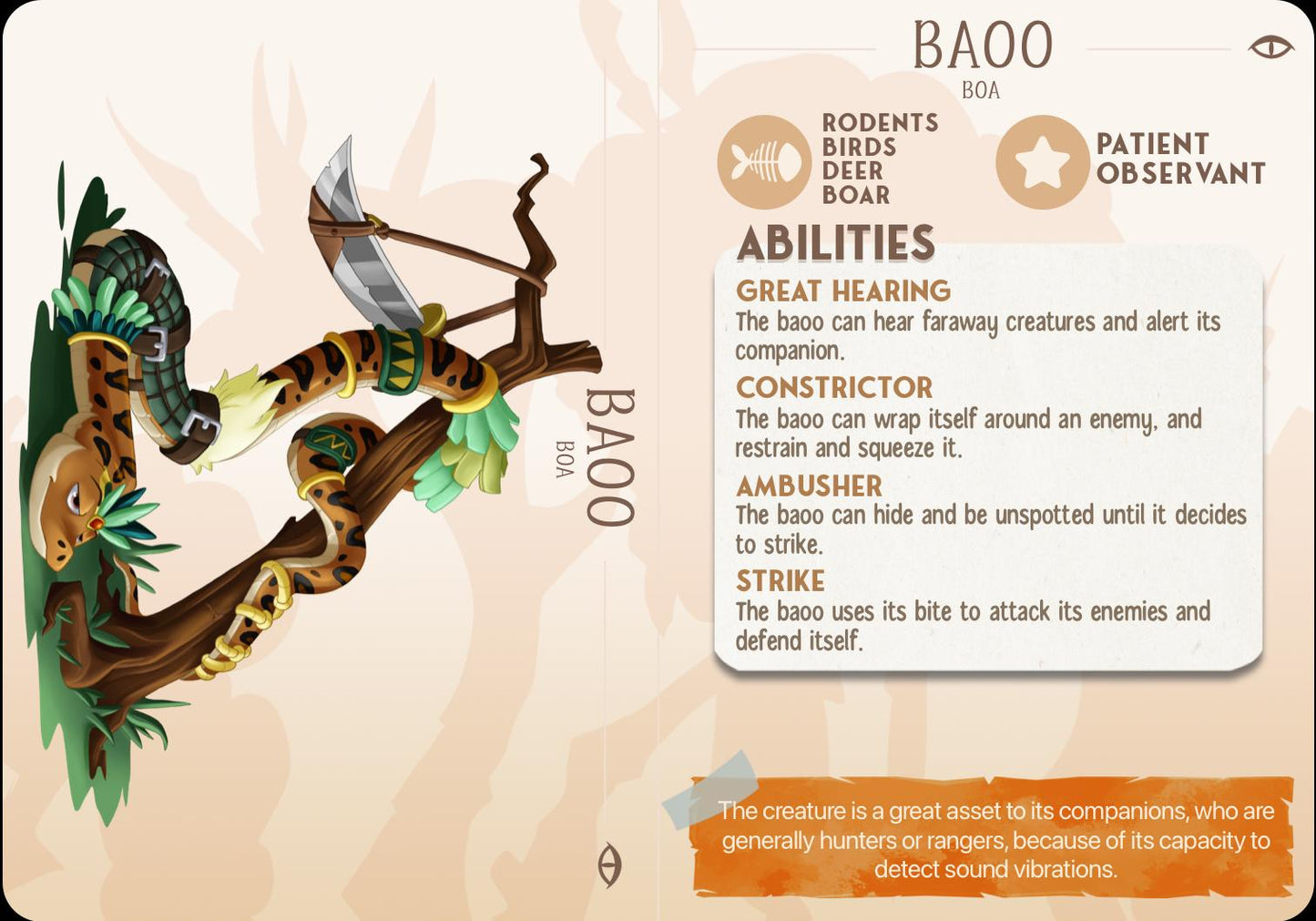 Boa Snake Animal Companion Miniature - Alternate view 2