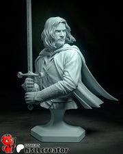 Aragorn Bust - The Lord of the Rings - resin tabletop miniature front view
