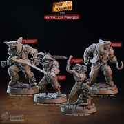 Sharkfolk Orc Miniature - resin tabletop miniature front view