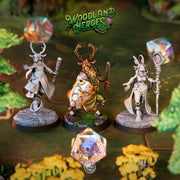 Deerfolk Druid Miniature - resin tabletop miniature front view