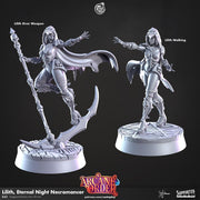 Female Wizard Miniature - resin tabletop miniature front view