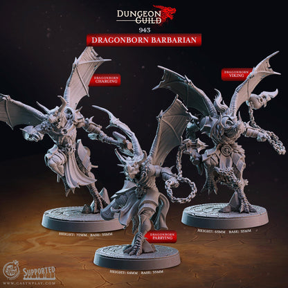 Dragonborn Barbarian Miniature
