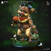 Palico and Toad Figure - Monster Hunter Wilds - resin tabletop miniature front view