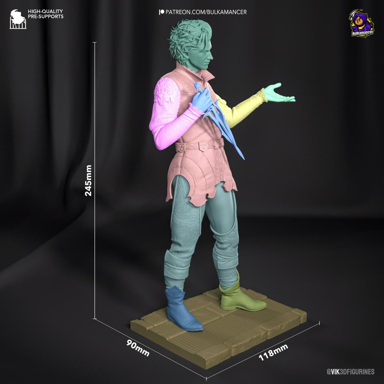 Astarion Resin Miniature Figurine Game Character Badurs Gate 3 Gift for Him Her Birthday Gift Anime