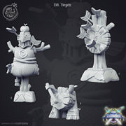Target Dummy Scatter Terrain - resin tabletop miniature front view