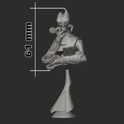 Mordin Solus Bust - Mass Effect - resin tabletop miniature front view