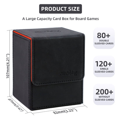 Sanseking Vertical PU Leather Deck Box 100+ - official Sanseking detail and feature view 1