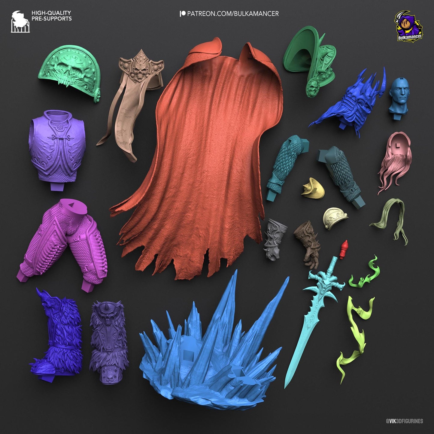 Arthas Resin Miniature Figurine Wrath of the Lich King Game Character World of Warcraft Gift for Him Her Birthday Gift Anime FAN MADE