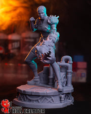 Sevika Figure - Arcane - resin tabletop miniature front view