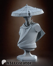 Mizu Blue Eye Samurai Bust - resin tabletop miniature front view