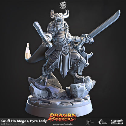 Female Dragonborn Barbarian Miniature