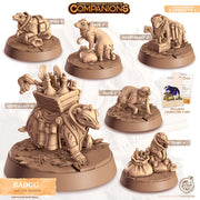Badger Animal Companion Miniature - resin tabletop miniature front view