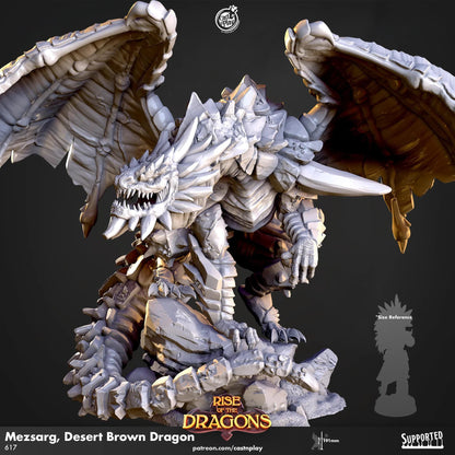 Brown Desert Dragon Large Miniature