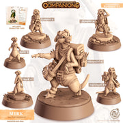 Meerkat Animal Companion Miniature - resin tabletop miniature front view