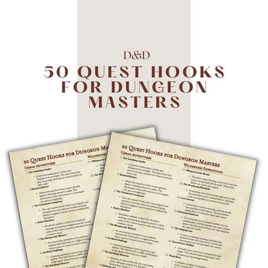 50 Quest Hooks for Dungeon Masters