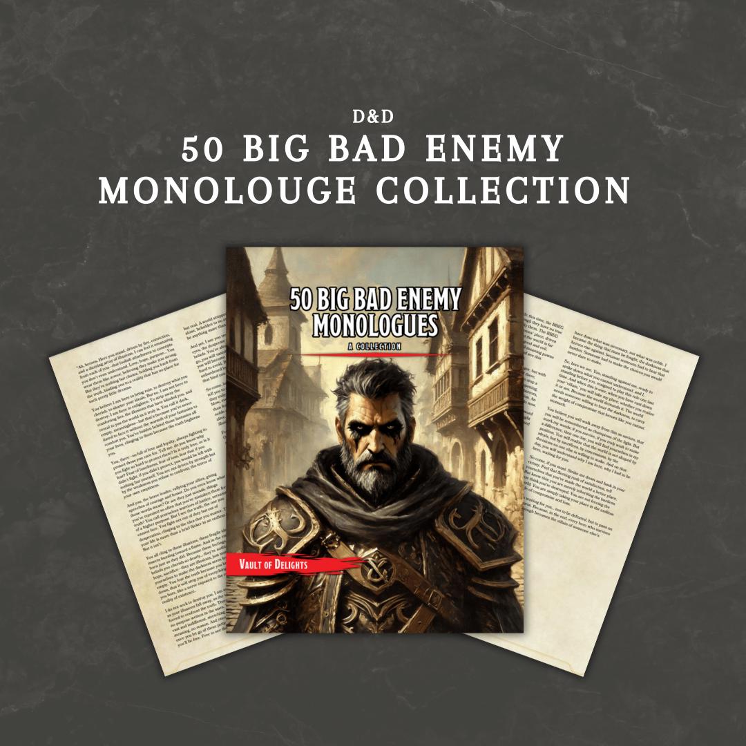 50 Big Bad Enemy Monologue Collection