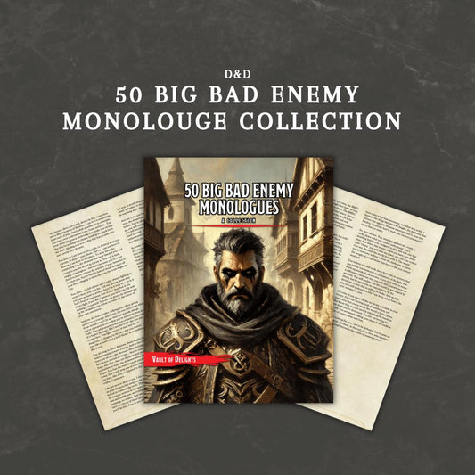 50 Big Bad Enemy Monologue Collection