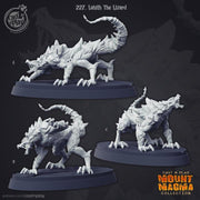 Lizard Miniature - resin tabletop miniature front view