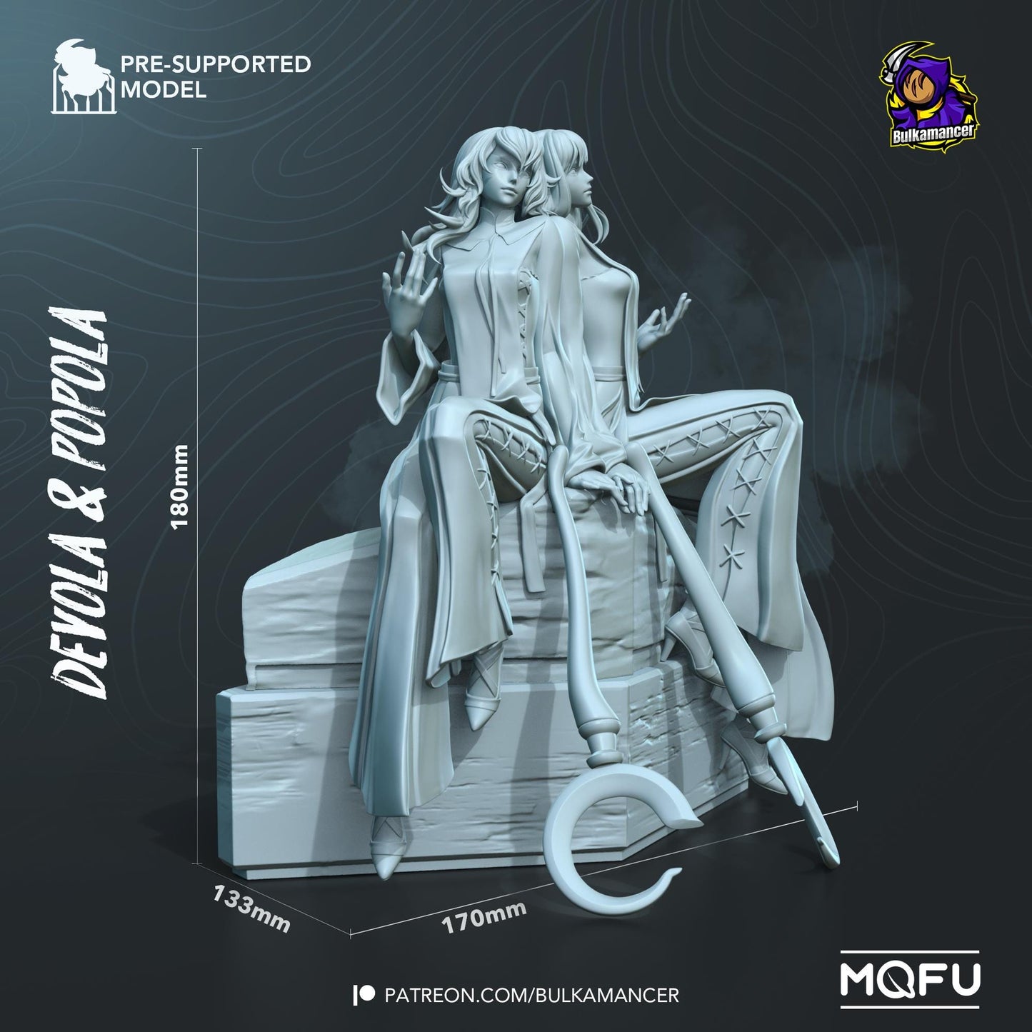 Devola and Popola Resin Figurine | Nier: Replicant | FAN Made