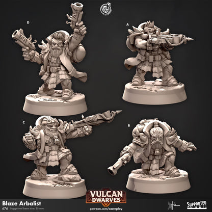 Gunslinger Dwarf Miniature